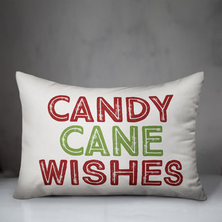 Candy Cane Wishes 14"x20" Throw Pillow Cover