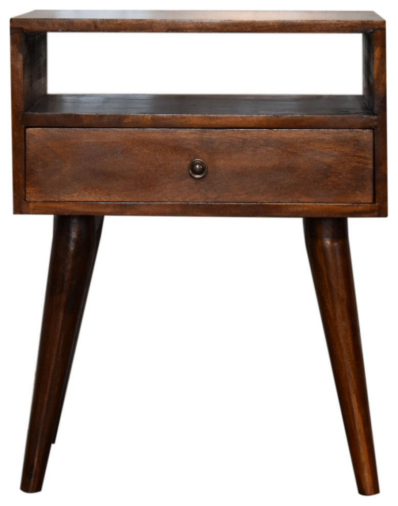 Modern Chestnut Solid Wood Nightstand