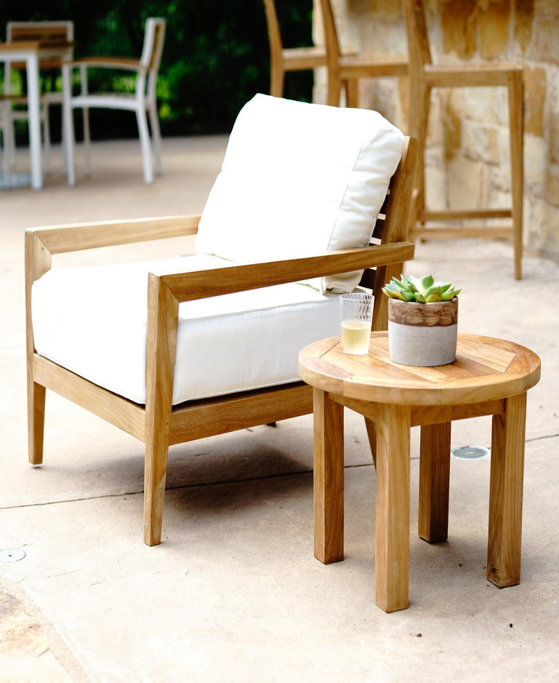 Catalina Dahlia Teak Outdoor Lounge Chair