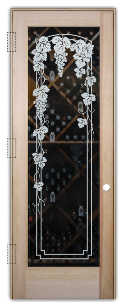 Wine Door - Vineyard Grapes Trellis - Douglas Fir (stain grade) - 28" x 80"...