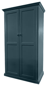 Modern Computer Armoire Desk, Smokey Blue