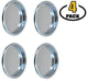 Nuk3y Easy Snap in Closet Door Finger Pull, 2.13", Set of 4, Chrome
