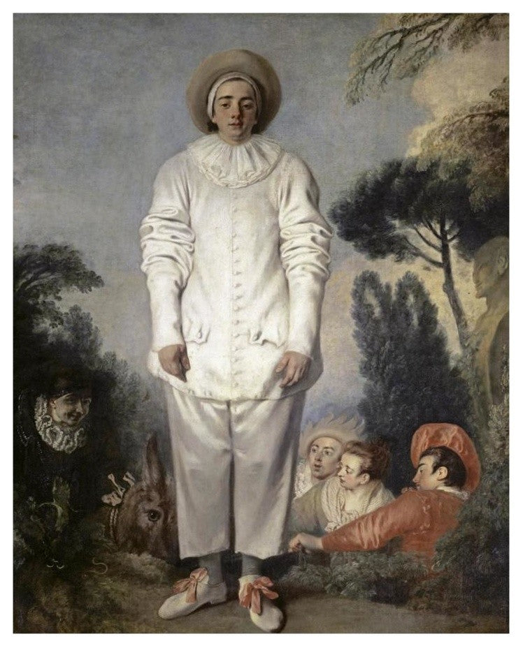 "Pierrot, Also Known As Gilles" Paper Print by Jean-Antoine Watteau, 15"x18"