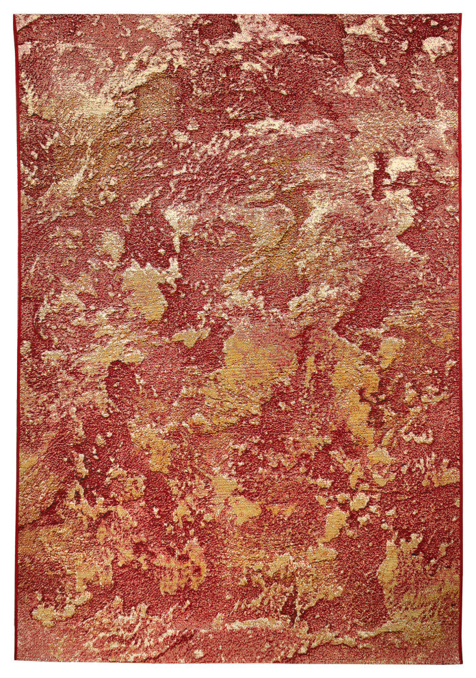 Marina Lava Indoor/Outdoor Rug, Red, 6'6"x9'3"