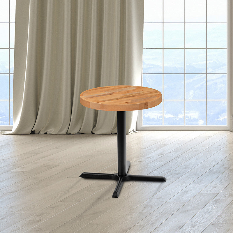 Round Butcher Block Style Table Top, 24"