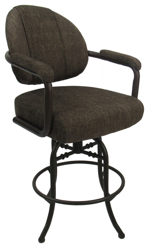 Swivel Tilt Metal Counter 26" 30" Bar Stool M-70, Sanora Brown - Coffee, 26"
