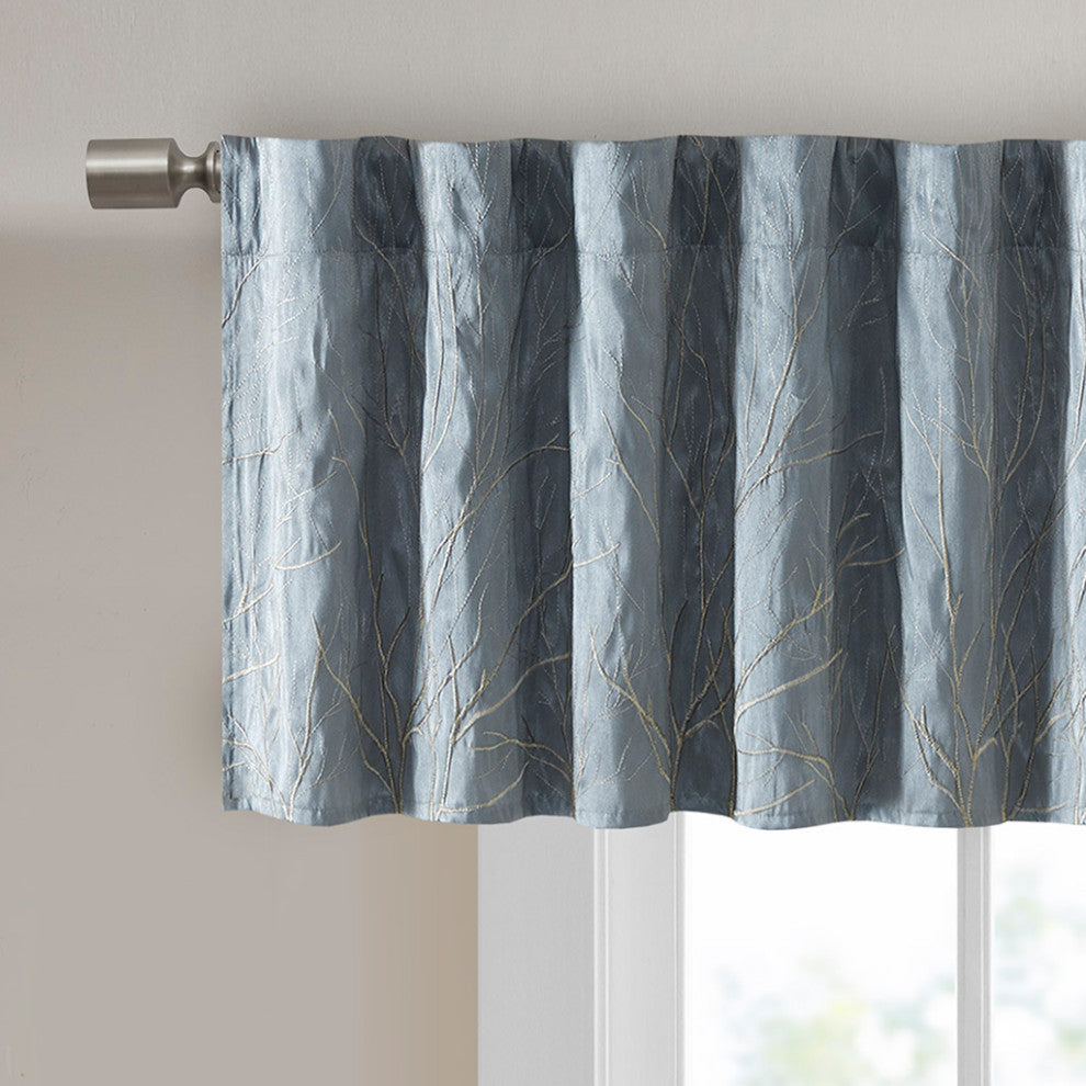 Madison Park Andora Embroidered Faux Silk Window Panel