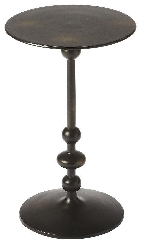 Butler Zora Black Iron Pedestal End Table