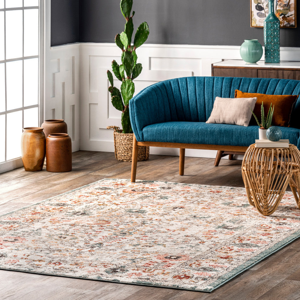 Nuloom Lenore Vintage Floral Rug, Beige 12'x15'