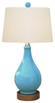 Porcelain Table Lamp, Turquoise