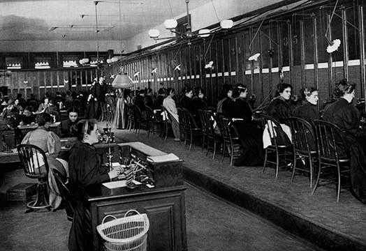 New York Central Telephone Exchange- Canvas Poster 20" x 30"