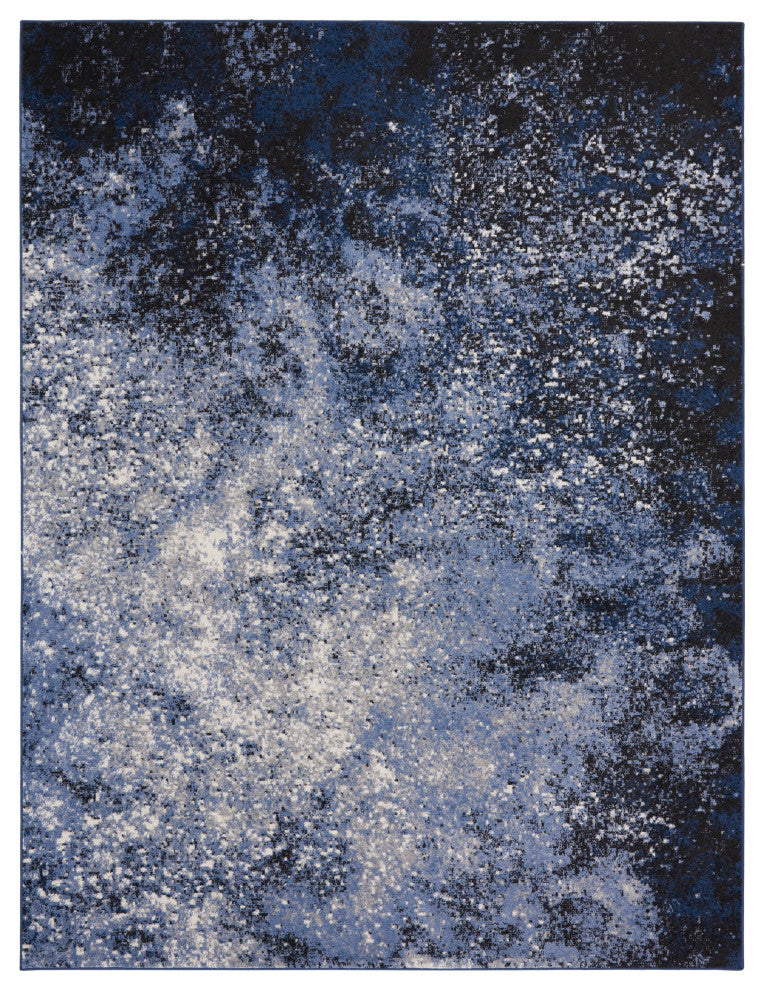 Nourison Passion 8' x 10' Light Blue Black Modern Indoor Area Rug