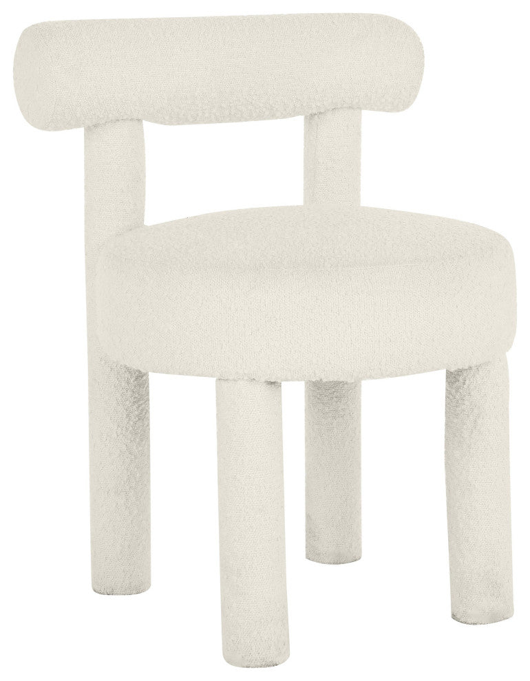 Carmel Dining Chair, Cream Boucle