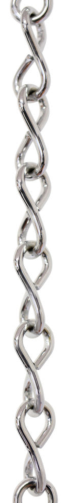 Steel Single Jack Basket Chain, Various Finishes, 3 Sizes, Polished Chrome, U15