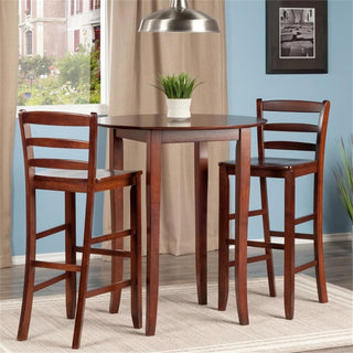 Fiona 3-Piece High Round Table With Ladder Back Stool