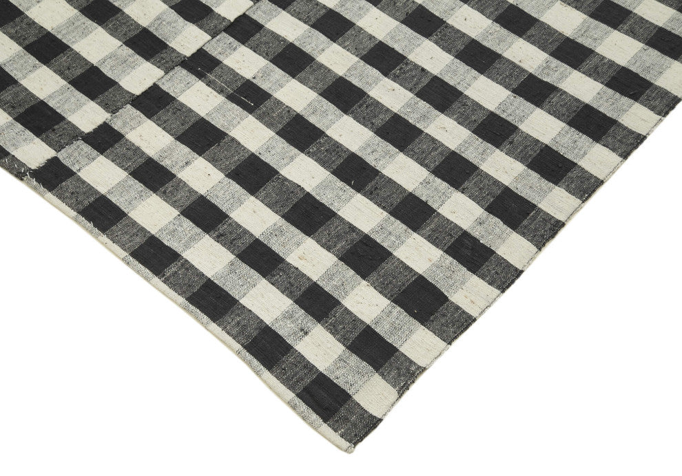 Rug N Carpet - Handmade Turkish 5' 6'' x 9' 7'' Contemporary Wool Kilim Rug
