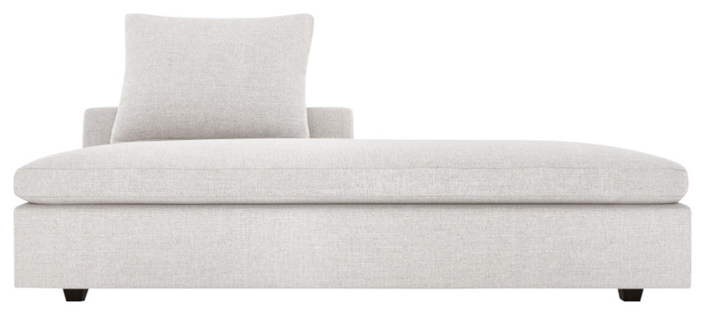 Lucerne Modular Chaise, Ashen Fabric, Ashen Fabric, End-Right