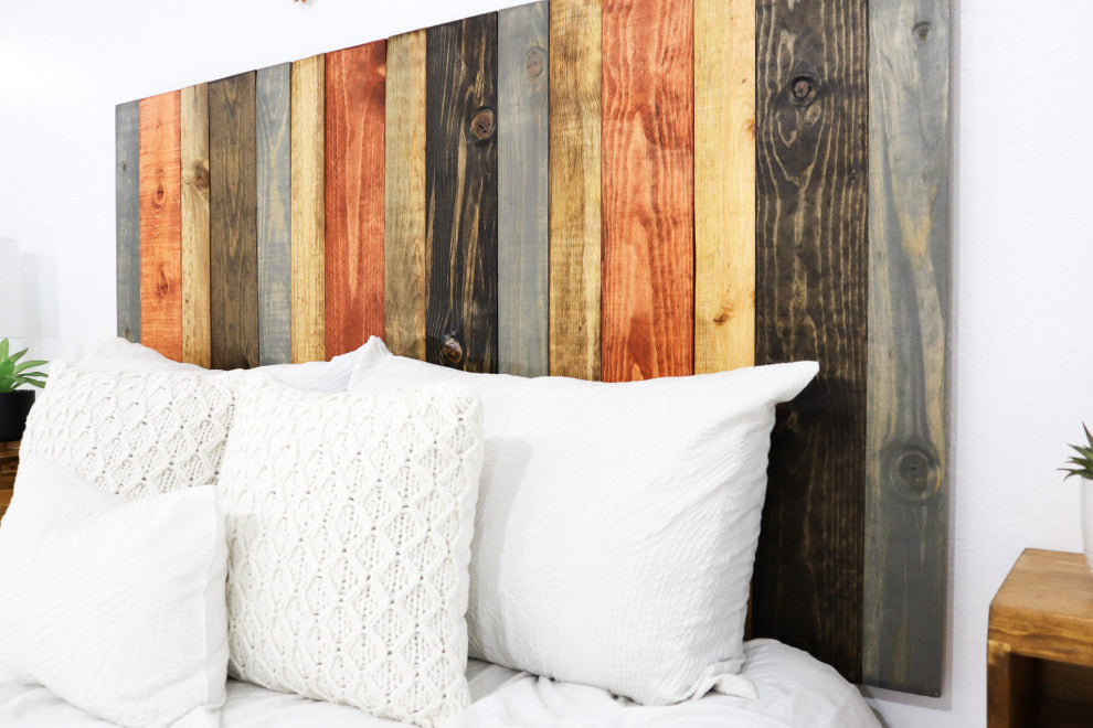Handcrafted Headboard, Leaner Style, Harvest Mix, Cal King