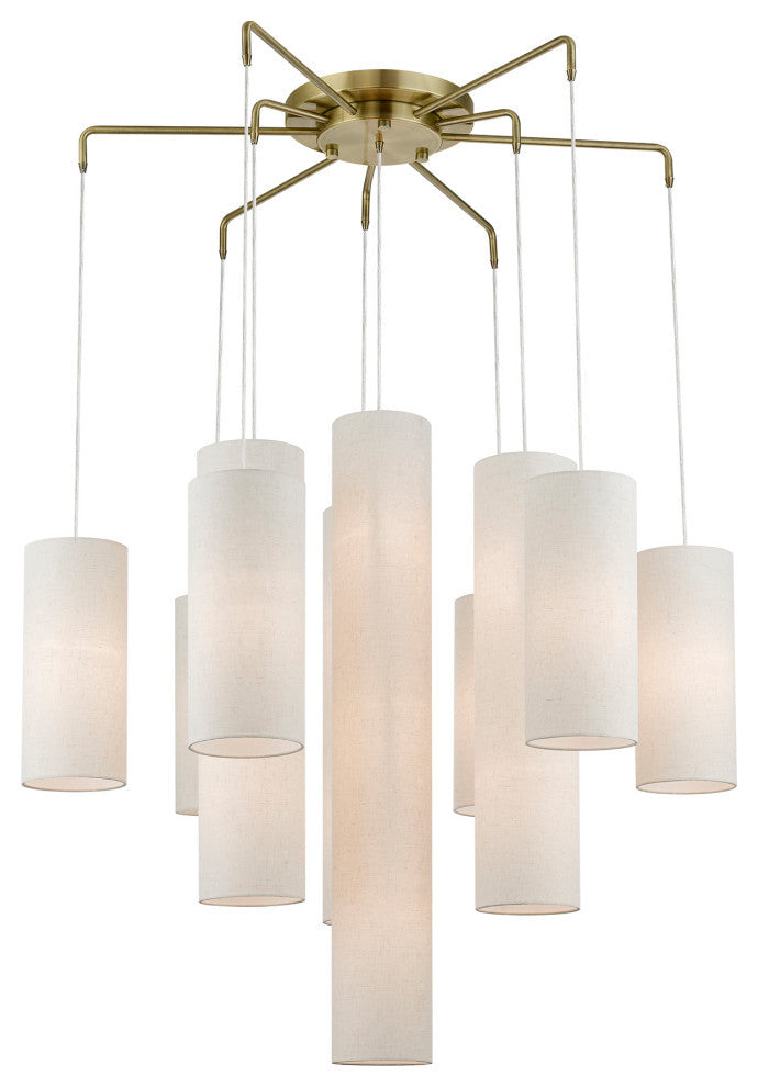 Strathmore 15 Light Antique Brass Foyer Chandelier