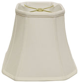 16" White Slanted Square Bell Monay Shantung Lampshade