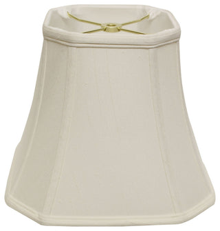 16" White Slanted Square Bell Monay Shantung Lampshade