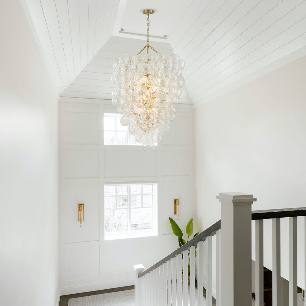 12-Light Modern Cluster Glass Bubble Chandelier