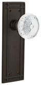 Mission Plate Single Dummy Crystal Meadows Knob, Oil-Rubbed Bronze, MISCME
