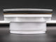 2" PVC Shower Drain Assembly and Grid, Polished Brass, Powder Coat White