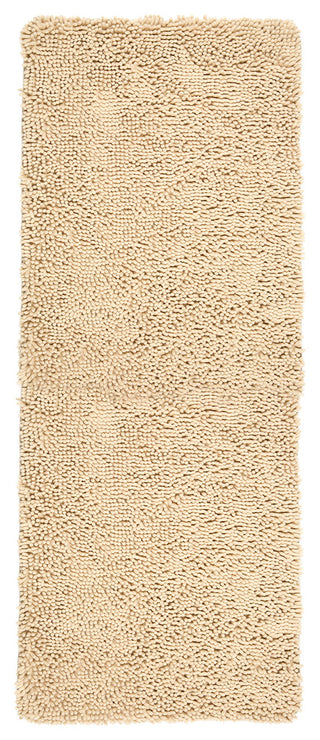Shag Memory Foam Bath Mat, 2' x 5', Ivory