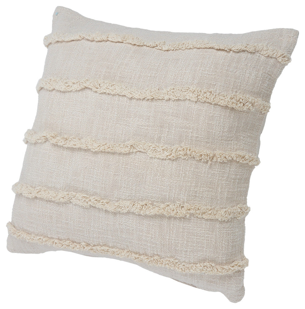 Overtufted Solid Throw Pillow, Birch