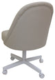 M-235 Swivel Metal Dining Caster Chair, Ocean Beige - White