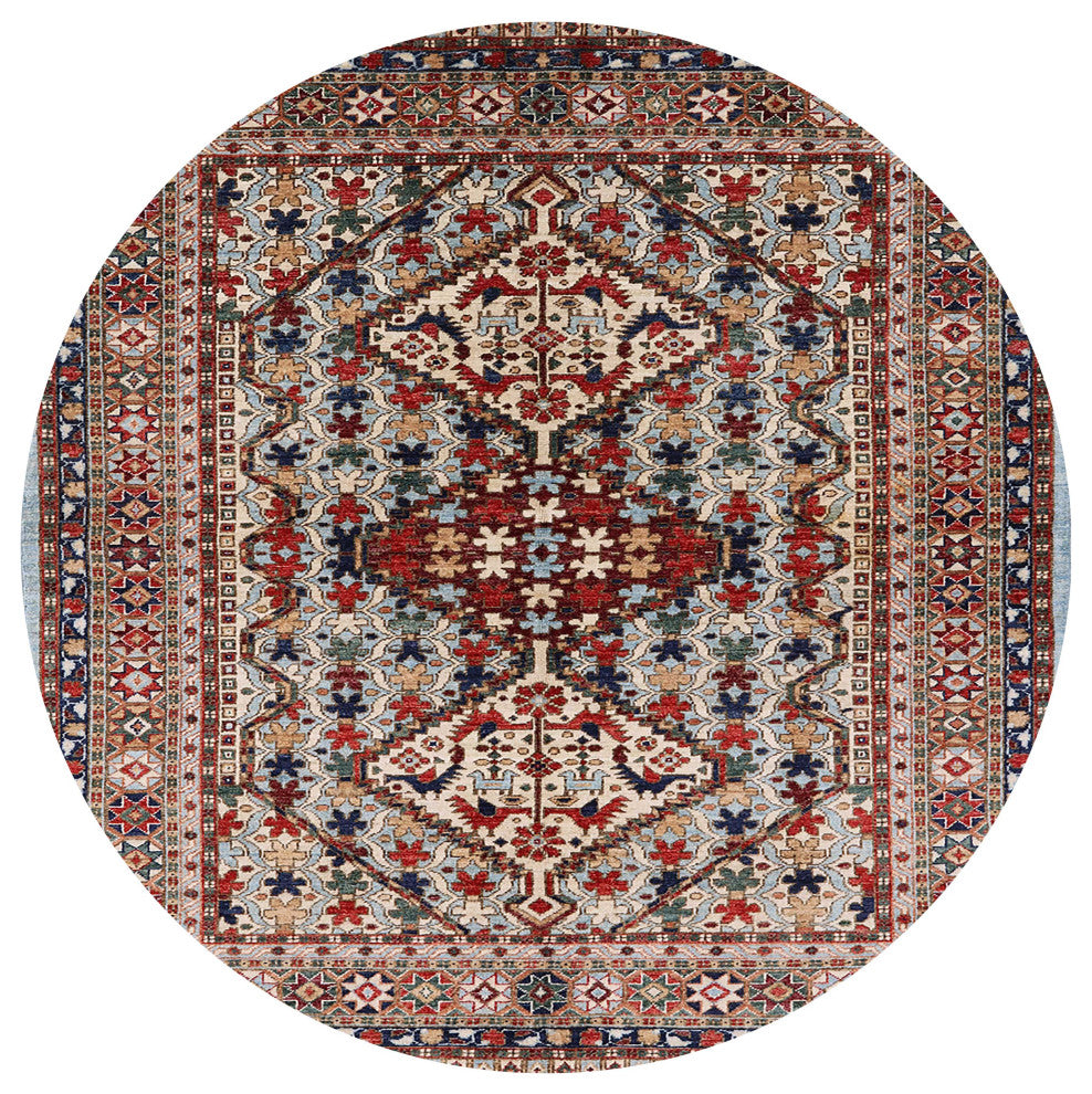 Ahgly Company Indoor Round Mid-Century Modern Area Rugs, 3' Round