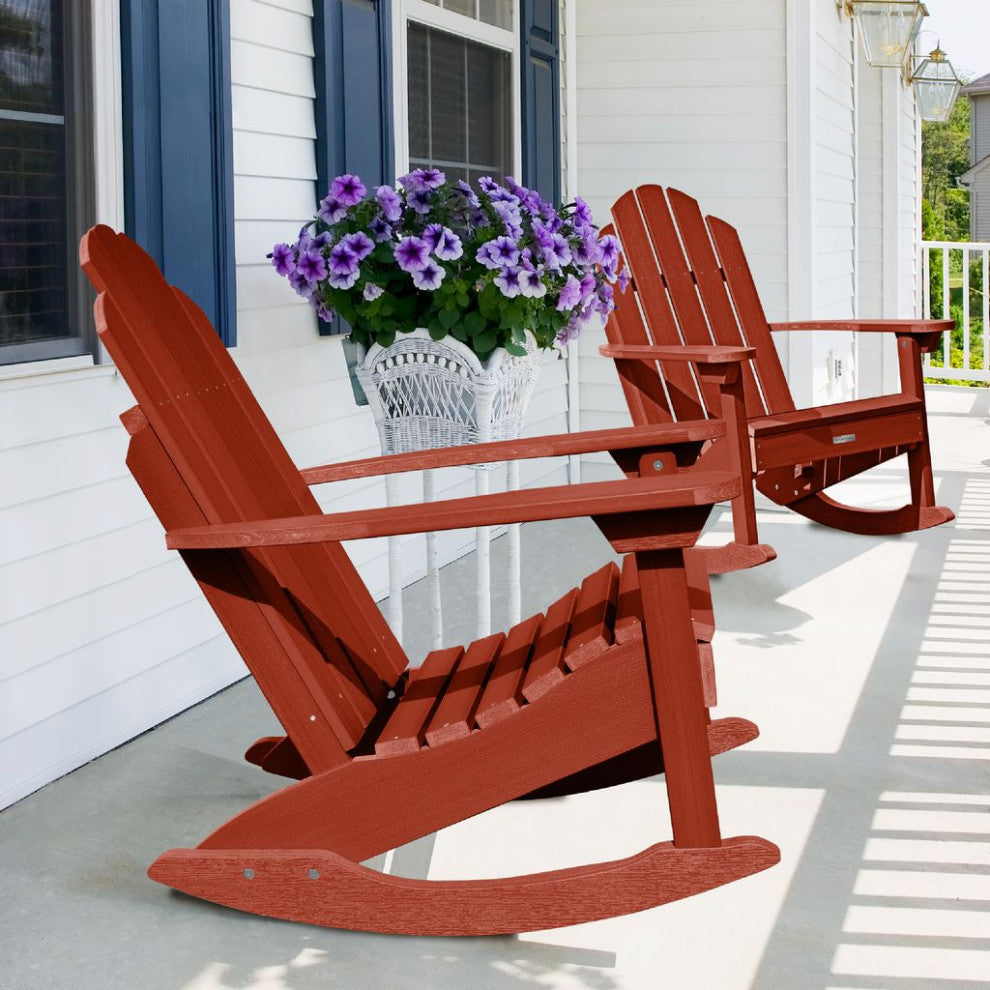 Westport Adirondack Rocking Chair, Rustic Red