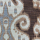 Paragon Brown, Blue and Beige Luxury Throw Pillow, 12"x20"