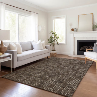 Premium Machine Washable Mayfield AMF33 Brown 10' x 14' Rug