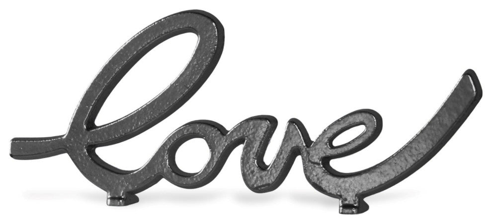Roven Cast Iron Calligraphic Love Table Decor