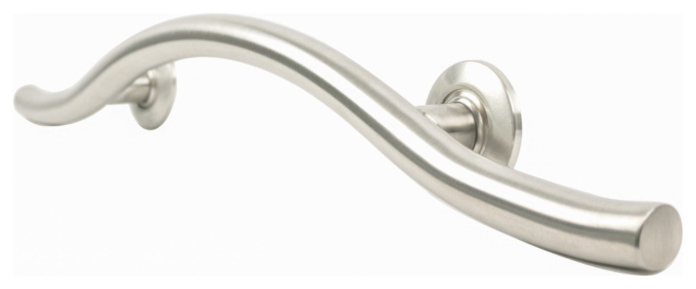 30" Maverick Double Arched Curved/Wave Bathroom Shower Grab Bar, Satin