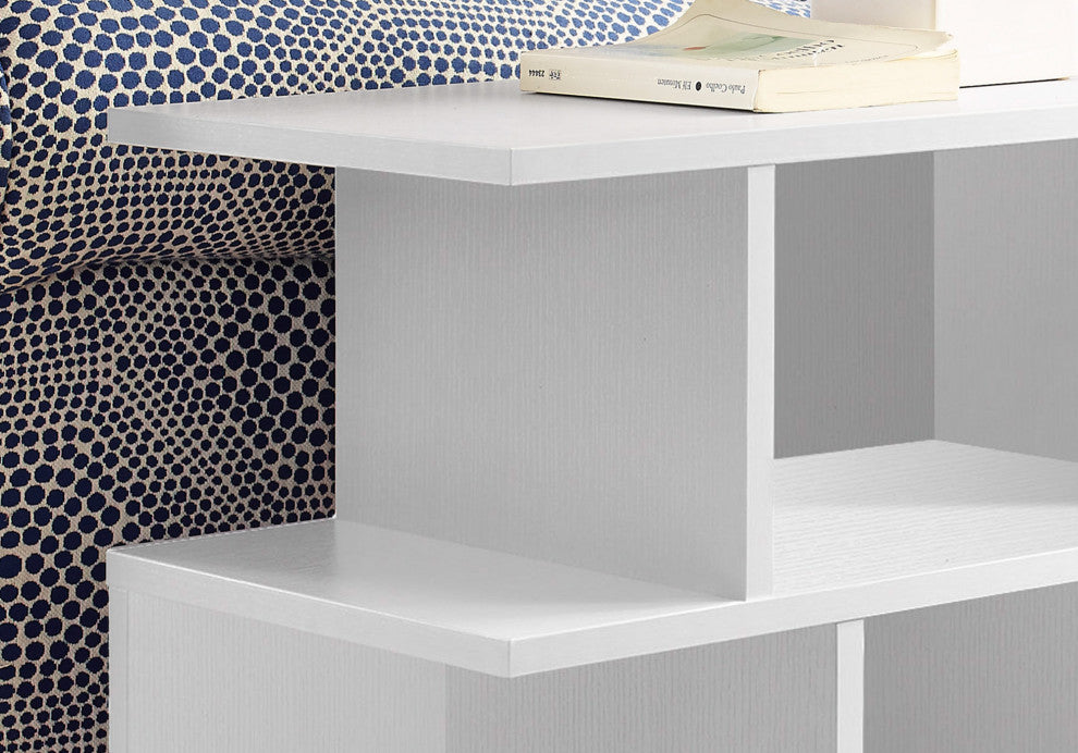 HomeRoots 11.75" x 23.75" x 23.75" White Hollow Core Particle Board Accent Table