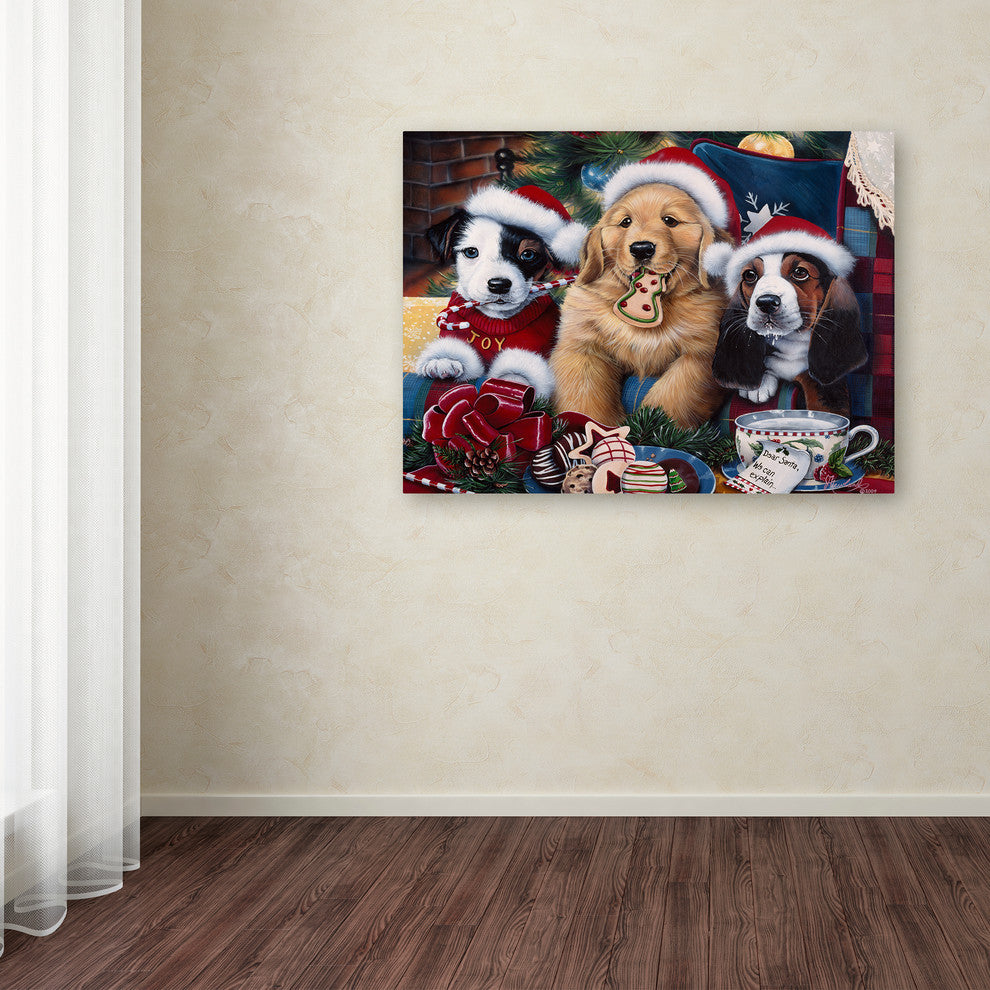 Jenny Newland ''Sawry Santa Paws'' Canvas Art, 47x35