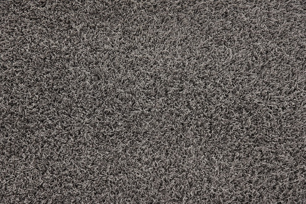 Unique Loom Dark Gray Studio Solid Shag 2' 0 x 6' 7 Runner Rug