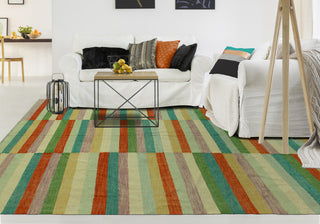 Hand-Woven Winchester Kilim Candis Ivory/Rust Rug, 8'2x11'6