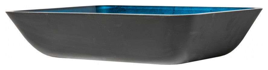 Eden Bath EB_GS55 Rectangular Turquoise Blue Foil Glass Vessel Sink