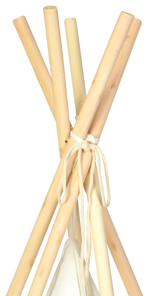 5'' Teepee With Carry Case, Customizable Canvas Fabric, White