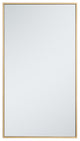 Home Living Metal Frame Rectangle Mirror 20", Brass
