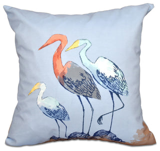 Sunbathers, Animal Print Pillow, Blue, 20"x20"