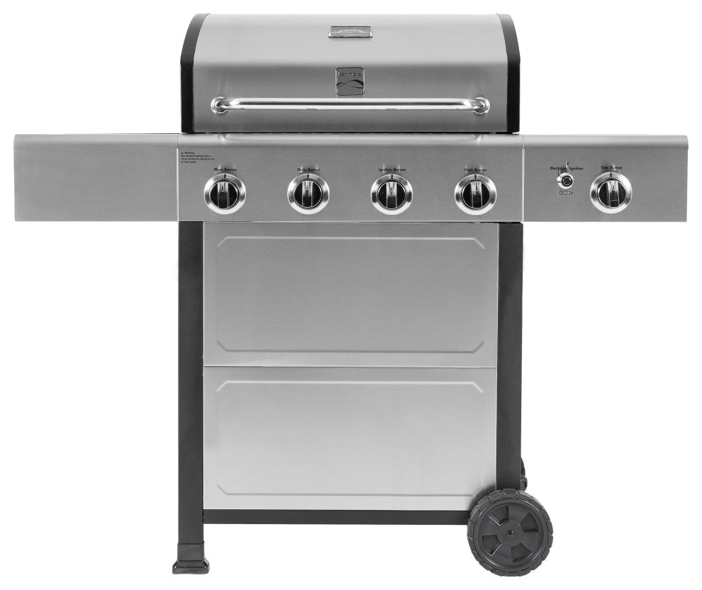 Kenmore 4 Burner Open Cart Gas Grill with Side Burner