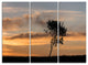 "Lonely Tree Silhouette Rightwards" Wall Art, 3 Panels, 36"x28"