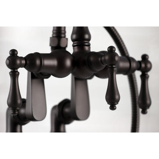 CC6013T5 Clawfoot Tub Faucet With Hand Shower, Oil Rubbed Bronze