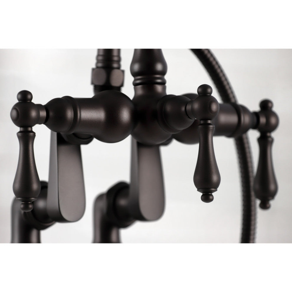 CC6013T5 Clawfoot Tub Faucet With Hand Shower, Oil Rubbed Bronze