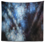 Blue White Starry Fractal Sky Abstract Wall Tapestry, 92"x78"